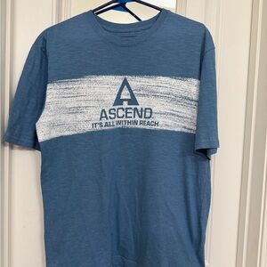 Ascend Blue and White Short Sleeve Graphic Tee